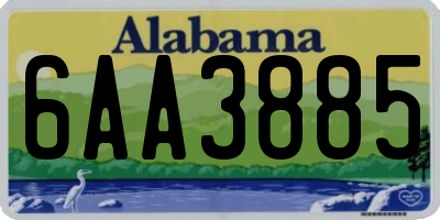 AL license plate 6AA3885