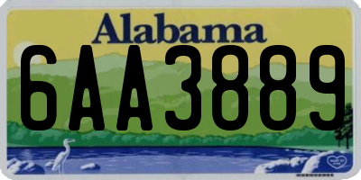 AL license plate 6AA3889