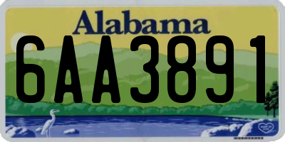 AL license plate 6AA3891