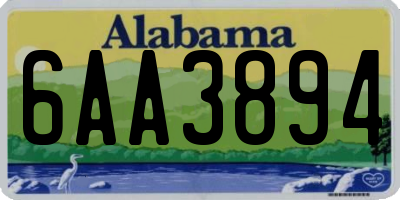 AL license plate 6AA3894