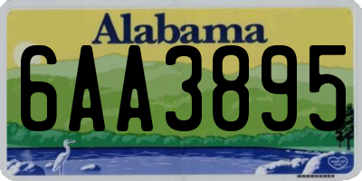 AL license plate 6AA3895