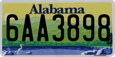 AL license plate 6AA3898