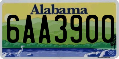 AL license plate 6AA3900