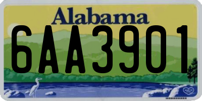 AL license plate 6AA3901