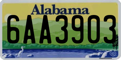 AL license plate 6AA3903