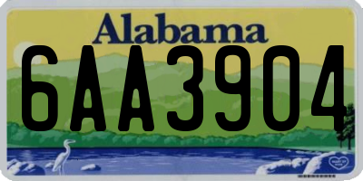AL license plate 6AA3904
