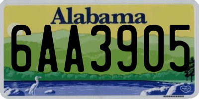 AL license plate 6AA3905
