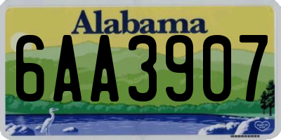 AL license plate 6AA3907