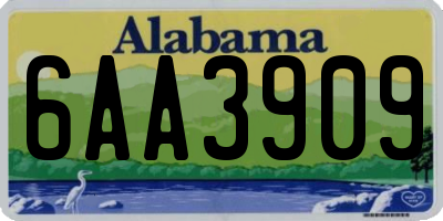 AL license plate 6AA3909