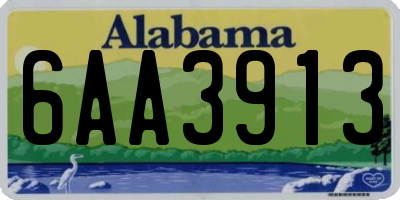 AL license plate 6AA3913