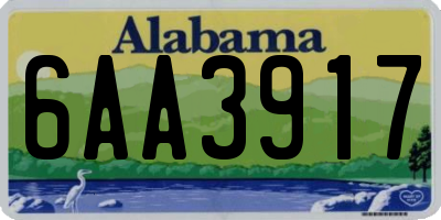 AL license plate 6AA3917