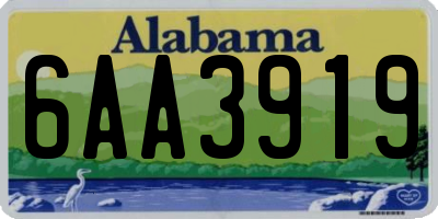 AL license plate 6AA3919