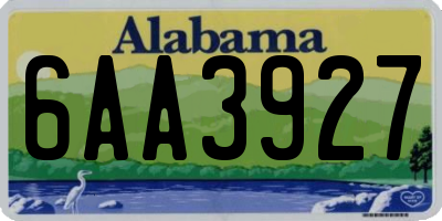 AL license plate 6AA3927