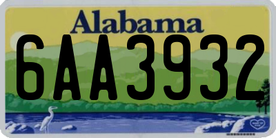 AL license plate 6AA3932