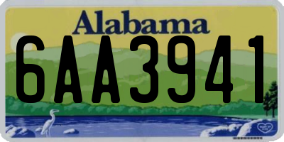 AL license plate 6AA3941