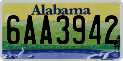 AL license plate 6AA3942