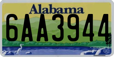 AL license plate 6AA3944