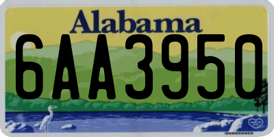 AL license plate 6AA3950