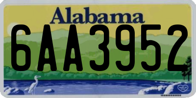 AL license plate 6AA3952