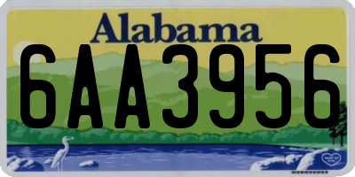 AL license plate 6AA3956