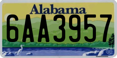 AL license plate 6AA3957