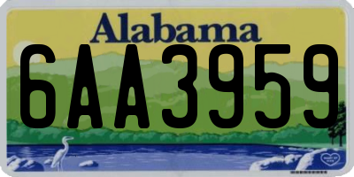 AL license plate 6AA3959
