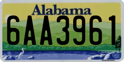 AL license plate 6AA3961