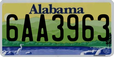 AL license plate 6AA3963