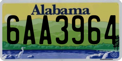 AL license plate 6AA3964