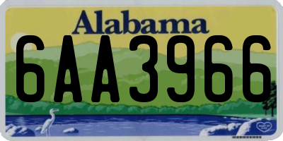 AL license plate 6AA3966