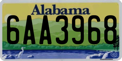 AL license plate 6AA3968