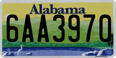 AL license plate 6AA3970