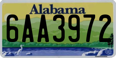 AL license plate 6AA3972
