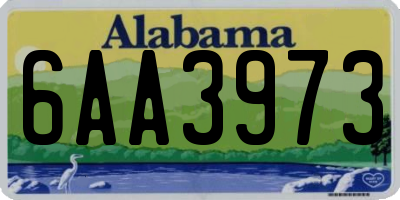AL license plate 6AA3973