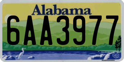 AL license plate 6AA3977