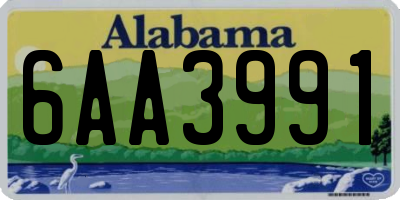 AL license plate 6AA3991
