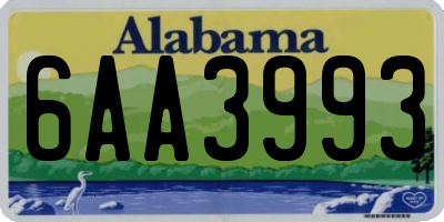 AL license plate 6AA3993