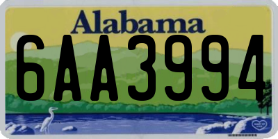 AL license plate 6AA3994