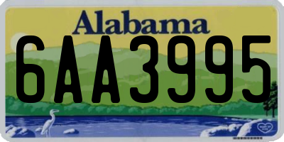 AL license plate 6AA3995