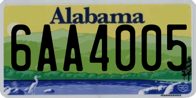 AL license plate 6AA4005