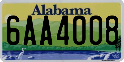 AL license plate 6AA4008