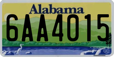 AL license plate 6AA4015