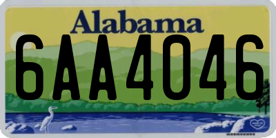 AL license plate 6AA4046