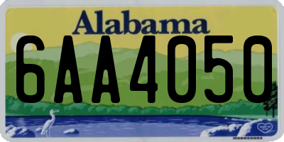 AL license plate 6AA4050