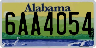 AL license plate 6AA4054