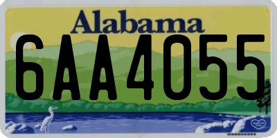 AL license plate 6AA4055