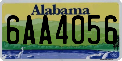 AL license plate 6AA4056