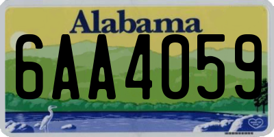AL license plate 6AA4059