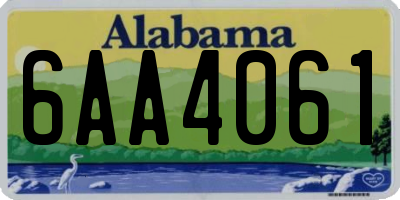 AL license plate 6AA4061
