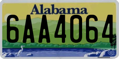 AL license plate 6AA4064